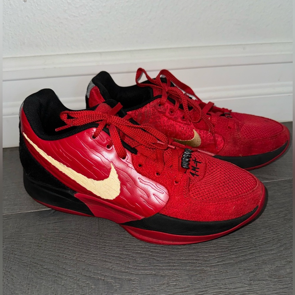 Nike Ja 2 "Nightmare" basketball shoes University Red and Celestial Gold  Sz 8.5